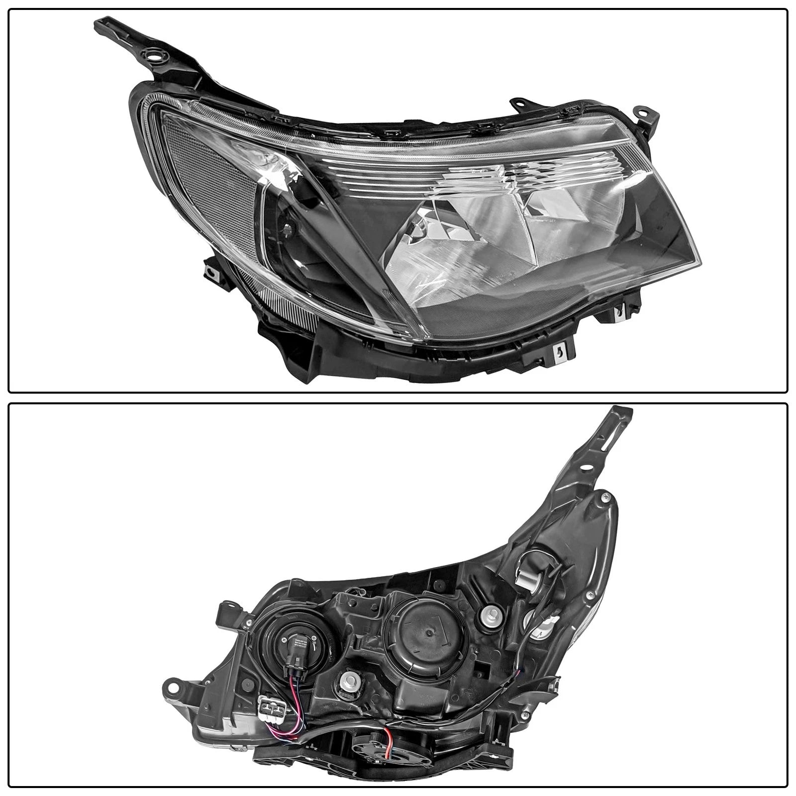 Headlight Assembly Set for Subaru Forester (2009-2013) Halogen Black