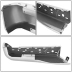 Set of 2 Rear Polished Chrome Steel Bumper End Caps for Ford F150 (2015–2020)
