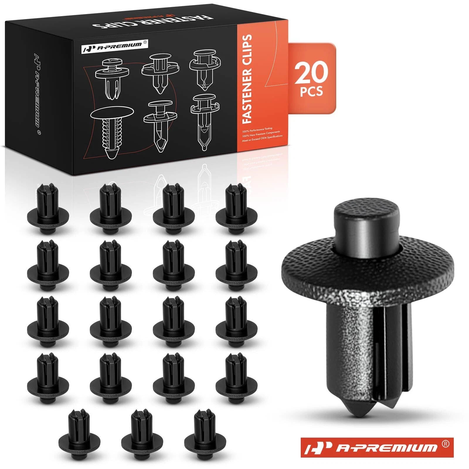 10mm Cowl Panel Insulator Clips Retainer for Toyota (20 Pcs) (2000-2010)