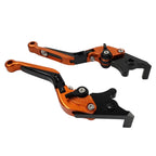 Extendable Brake Clutch Levers  Orange for Kawasaki Ninja 650R ER6F ER6N