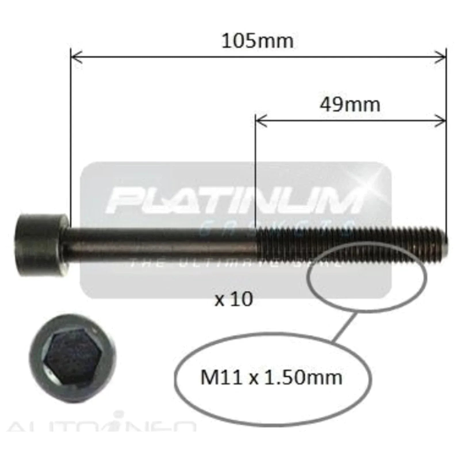 4cyl 2.0L Cylinder Head Bolt Set for Mazda 323 BJ (2001-2003)