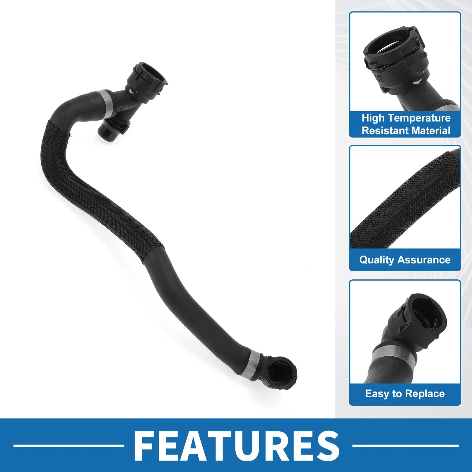 Engine Radiator Hose No. 64219363338 for BMW 230i (2017–2020) Rubber Black