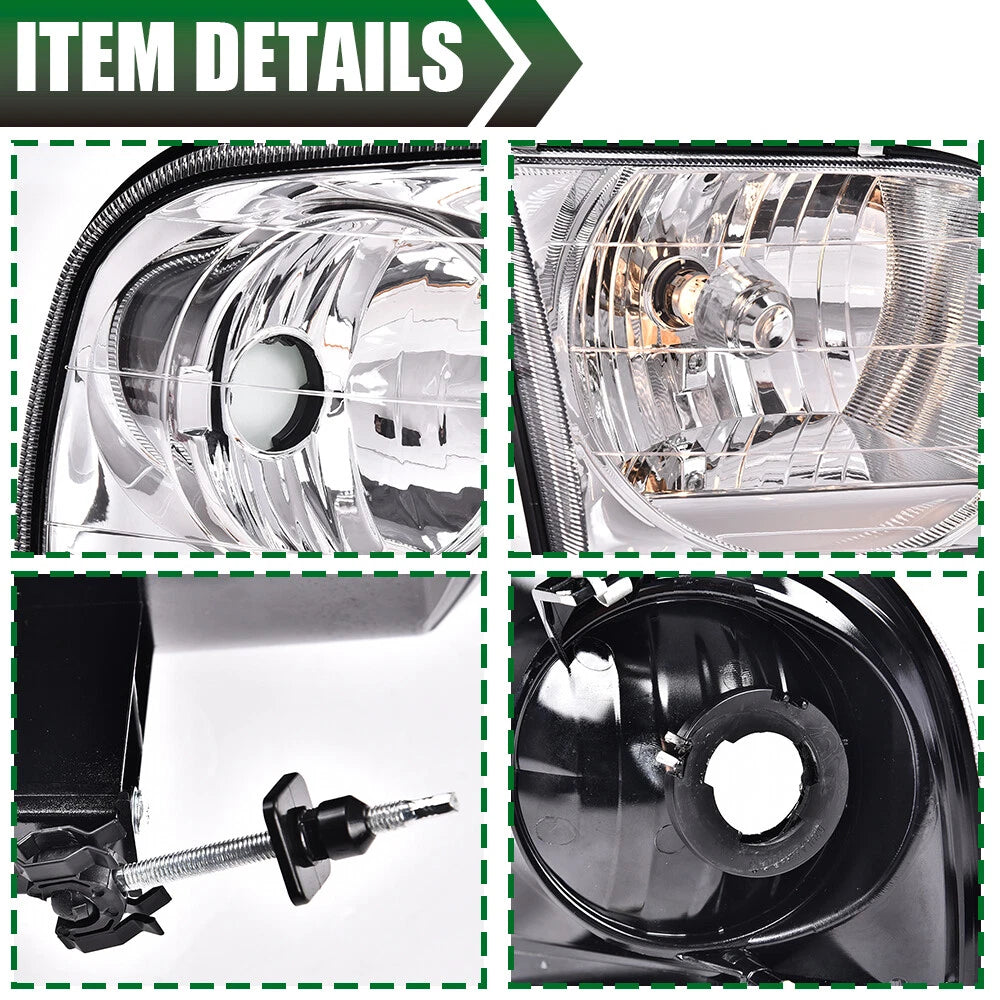 Headlights with Corner Lights Pair for Ford F-150, Expedition (1997–2003)