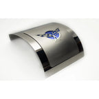 Polished Alternator Cover w/Green Carbon Fiber Flags Inlay for 1997-04 Corvette