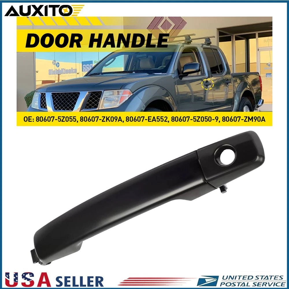 Exterior Door Handle for Nissan Frontier (2005–2022) Smooth Black Front Left