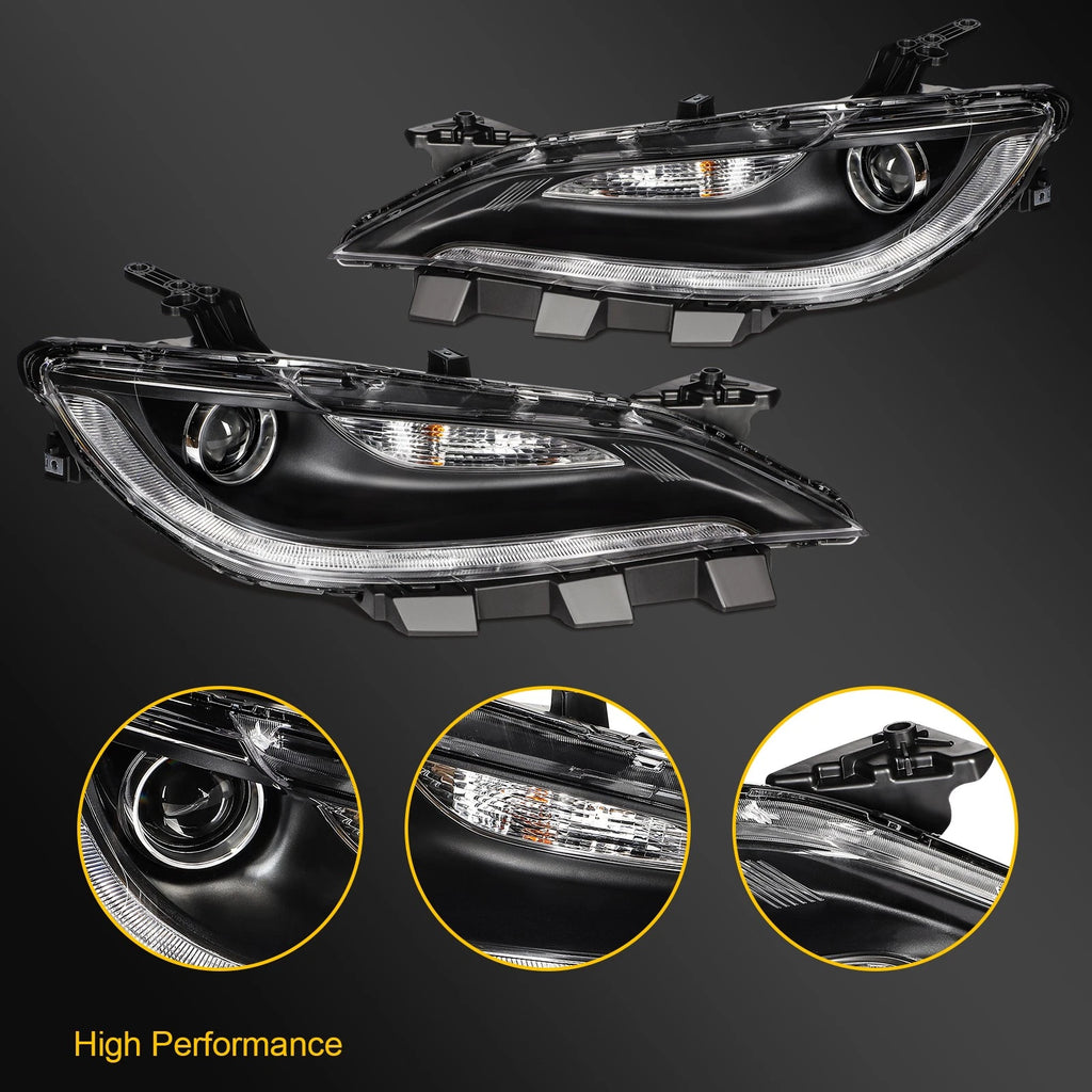 Halogen Headlight Assembly for Chrysler 200 (2015–2017)