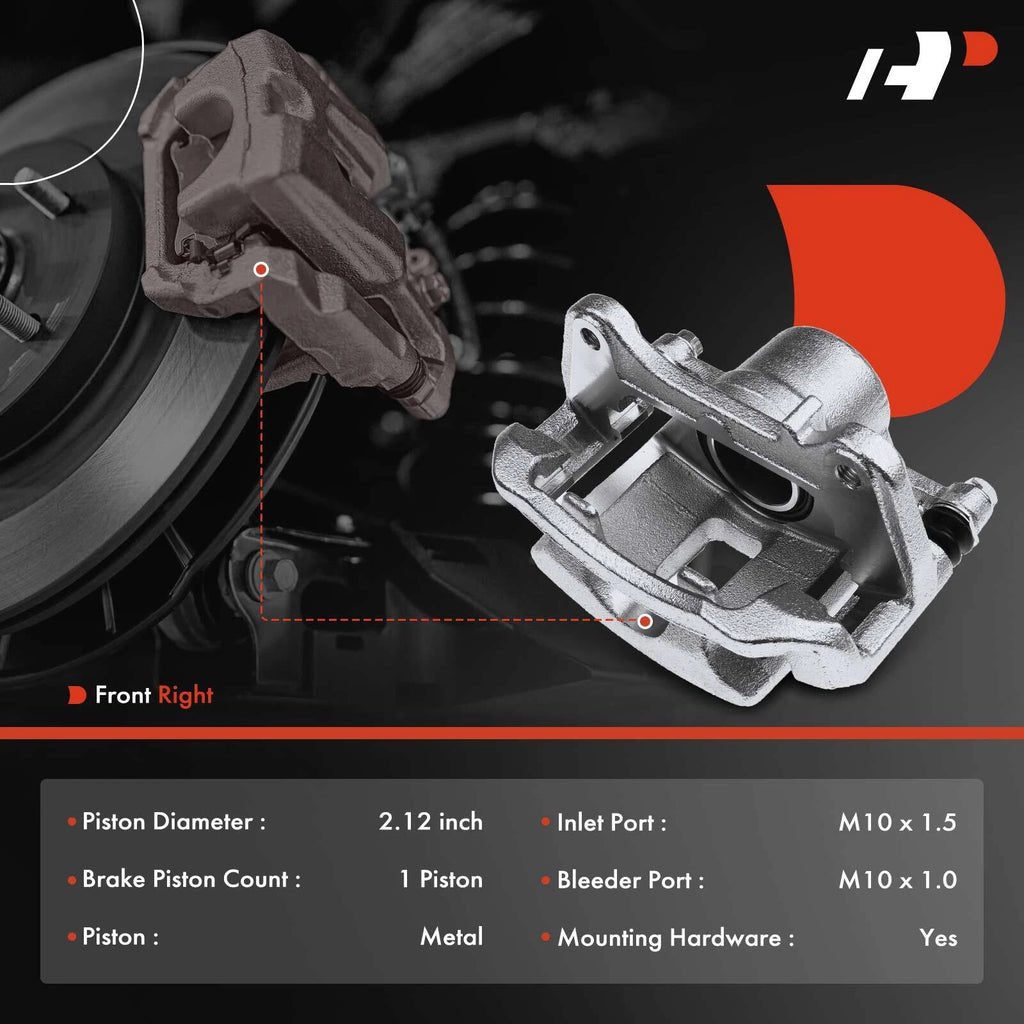 Front Right Brake Caliper with Bracket for Chevy Cobalt (2007-2010)