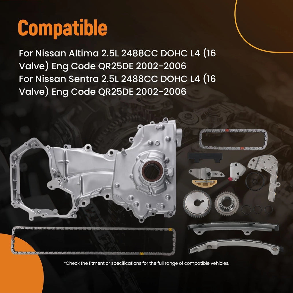 Engine Timing Chain Kit for Nissan Sentra 2.5L (2002–2006) QR25DE 9-4212S