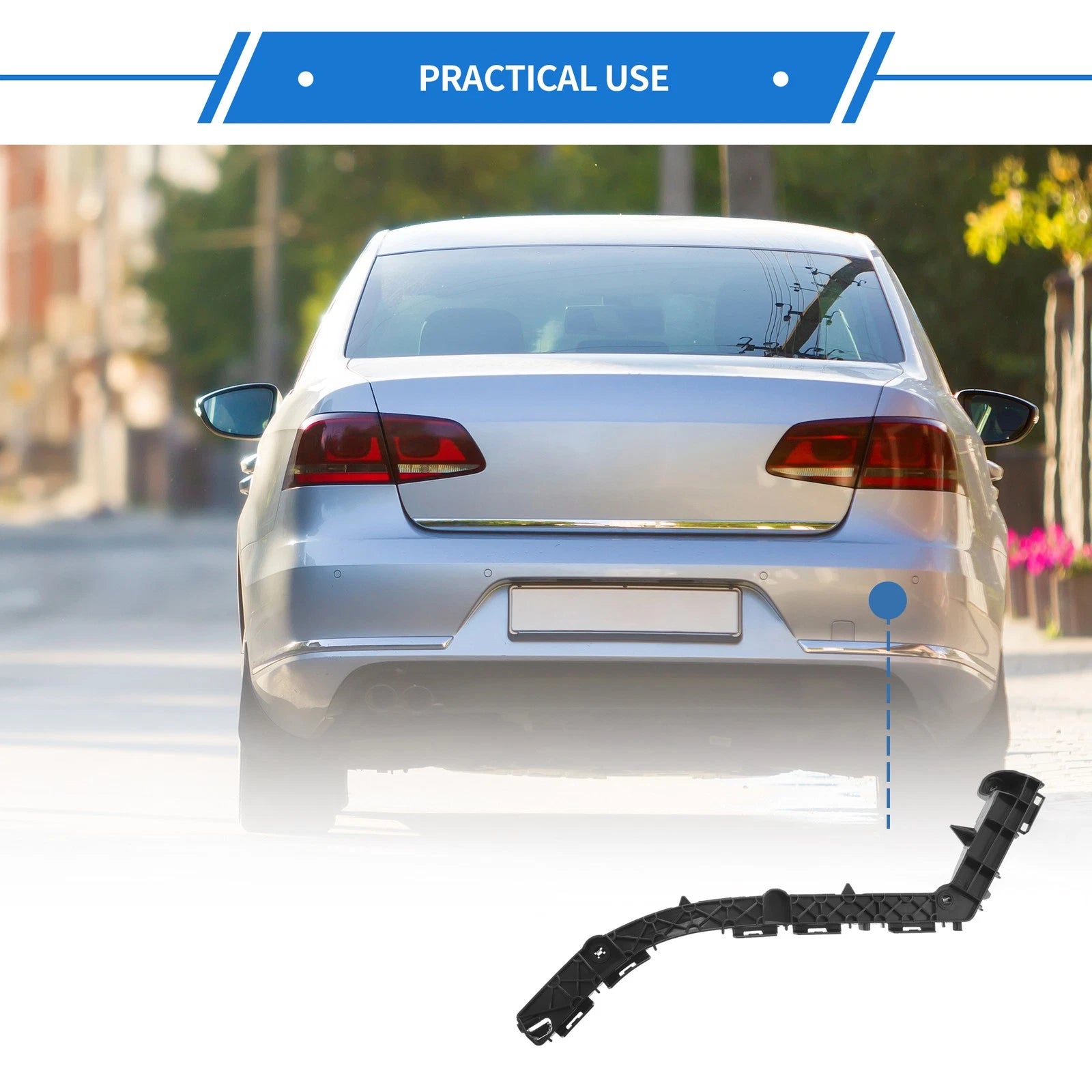 Right Rear Bumper Retainer Bracket No. 5215560080 for Toyota Land Cruiser Prado (2018–2023)