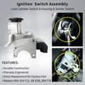 Ignition Lock Cylinder Switch & Housing for Chevy Silverado GMC Sierra (2003–2007)