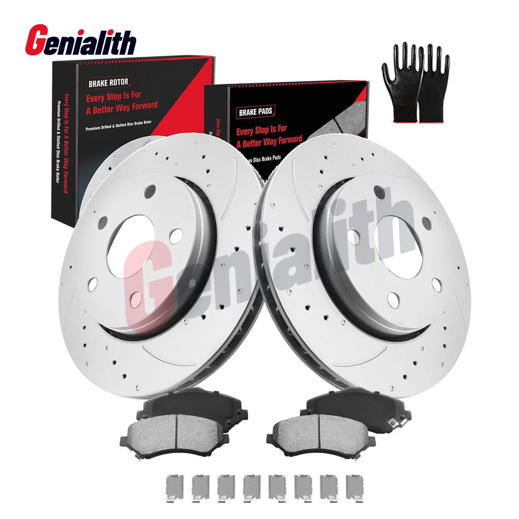 Front Drilled Brake Rotors & Pads for Jeep Wrangler (2007–2017)