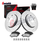 Front Drilled Brake Rotors & Pads for Jeep Wrangler (2007–2017)