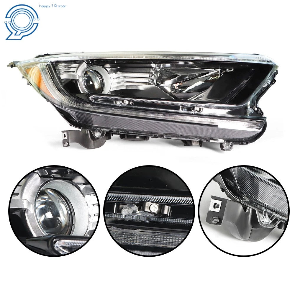 Halogen Headlight for Honda CR-V (2017-2022) Black Housing Right Side