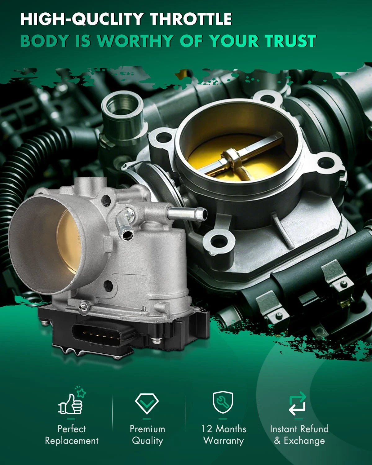 Throttle Body for Mitsubishi Lancer Outlander Galant 2.4L (2004–2012)
