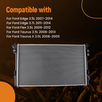 Aluminum Radiator for Lincoln MKS/MKT 3.7L (2009–2016) 7T4Z8005A 3461