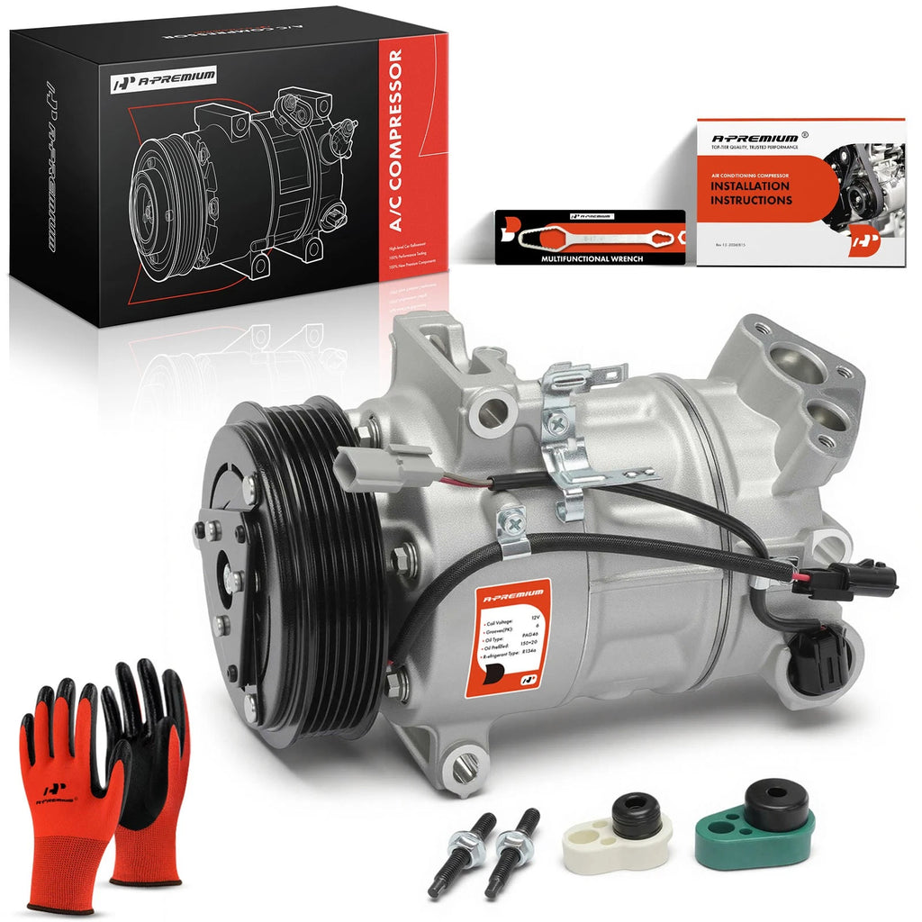 AC Compressor with Clutch for Nissan Frontier (2022–2025) 6-Groove Pulley