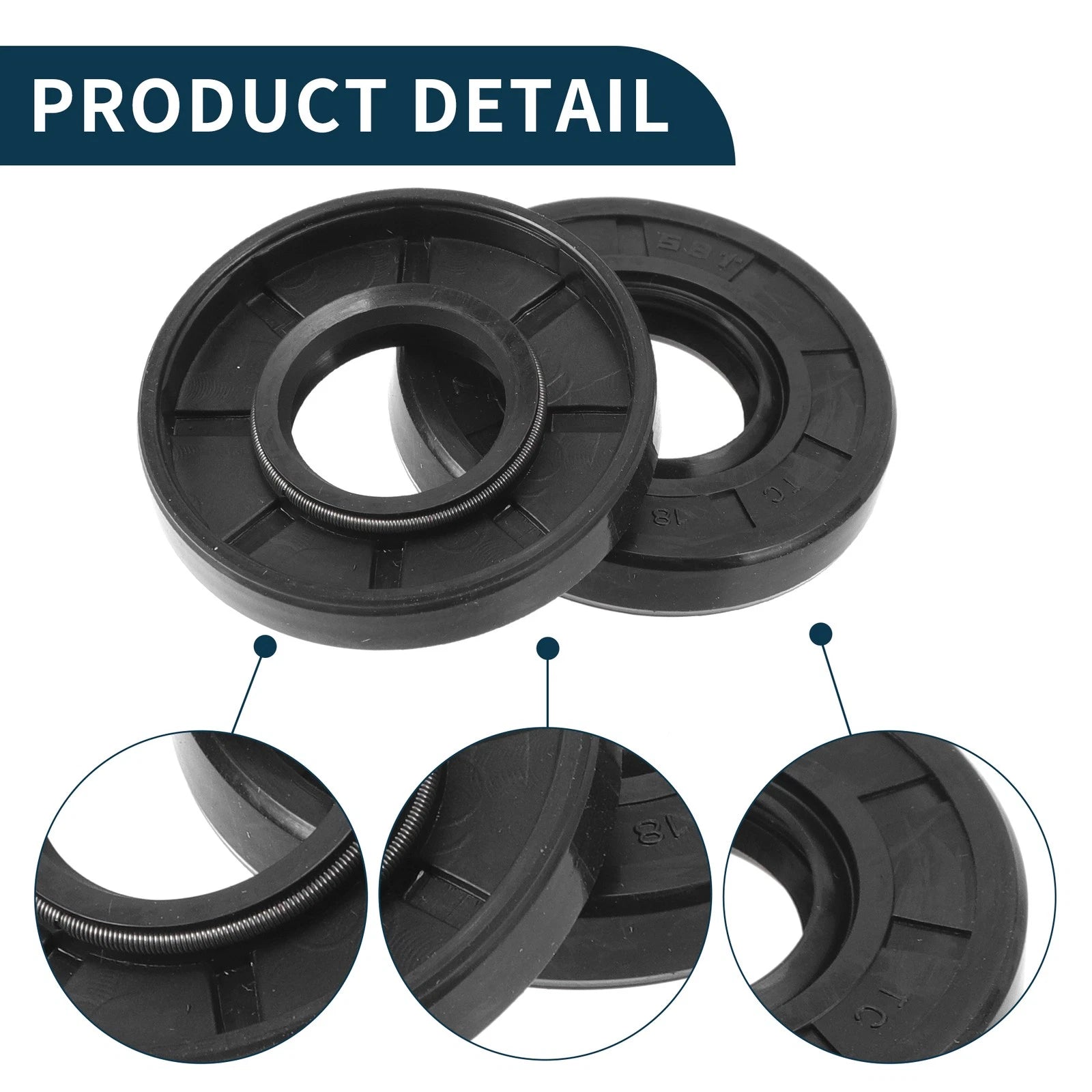 Set of 5 Oil Seal Rotary Shaft Seal NBR Rubber 18x40x7mm