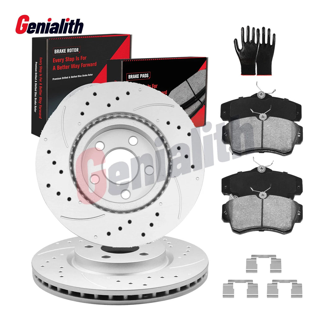 Front Drilled Brake Rotors & Ceramic Pads for PT Cruiser (2001–2010)