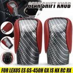 Gear Shift Knob Red Carbon Fiber Style for Lexus ES350 GS350 GX460 IS350 RX350