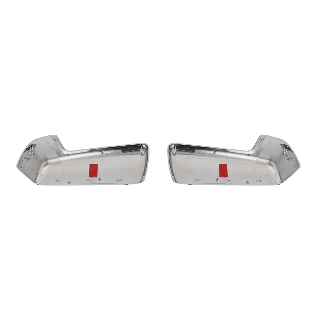 Set of 2 Chrome Top Half Mirror Covers for Chevy Silverado/GMC Sierra 1500 (2019–2024)