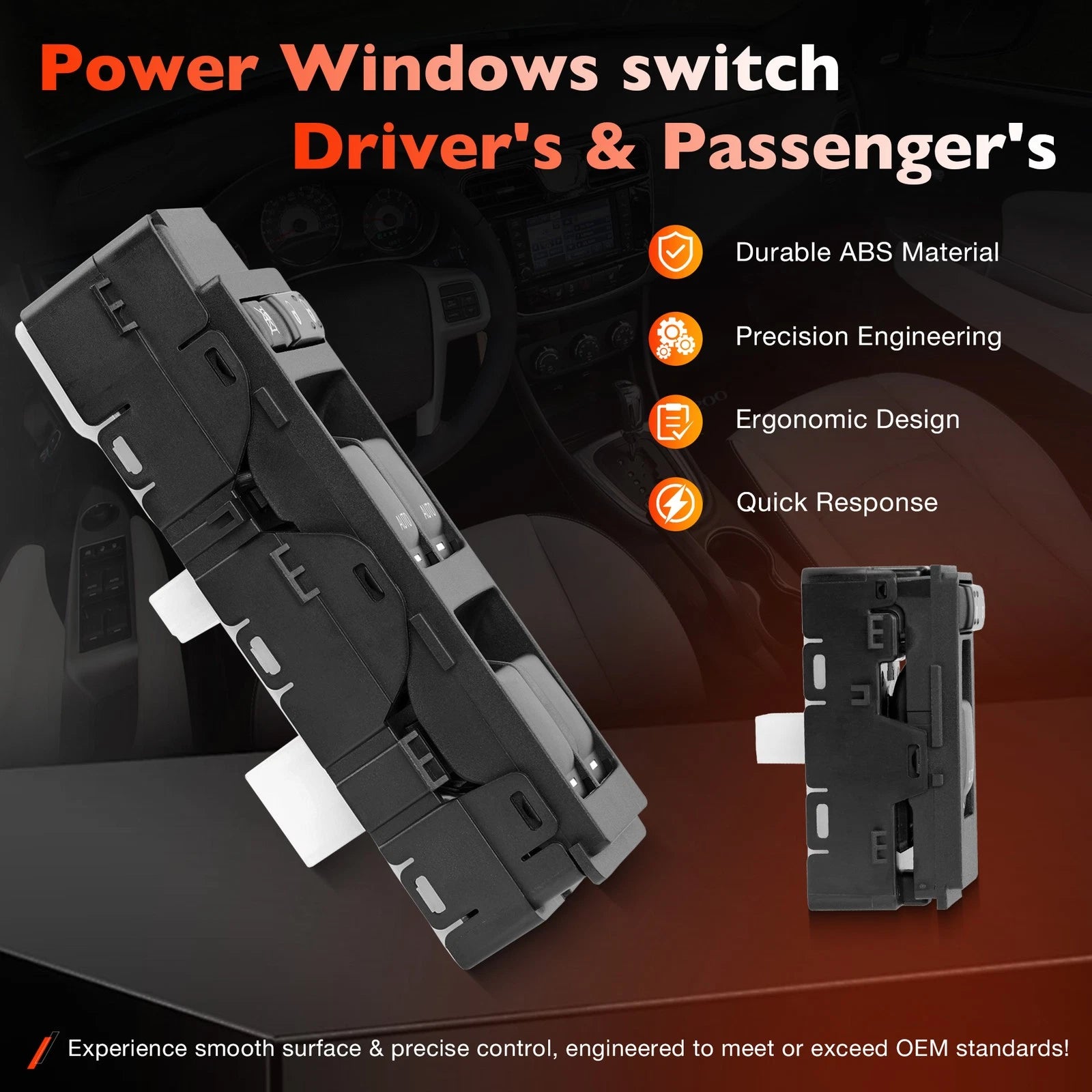 Power Window Door Control Switch for Jeep Chrysler Dodge (2006–2014) 4602781AA