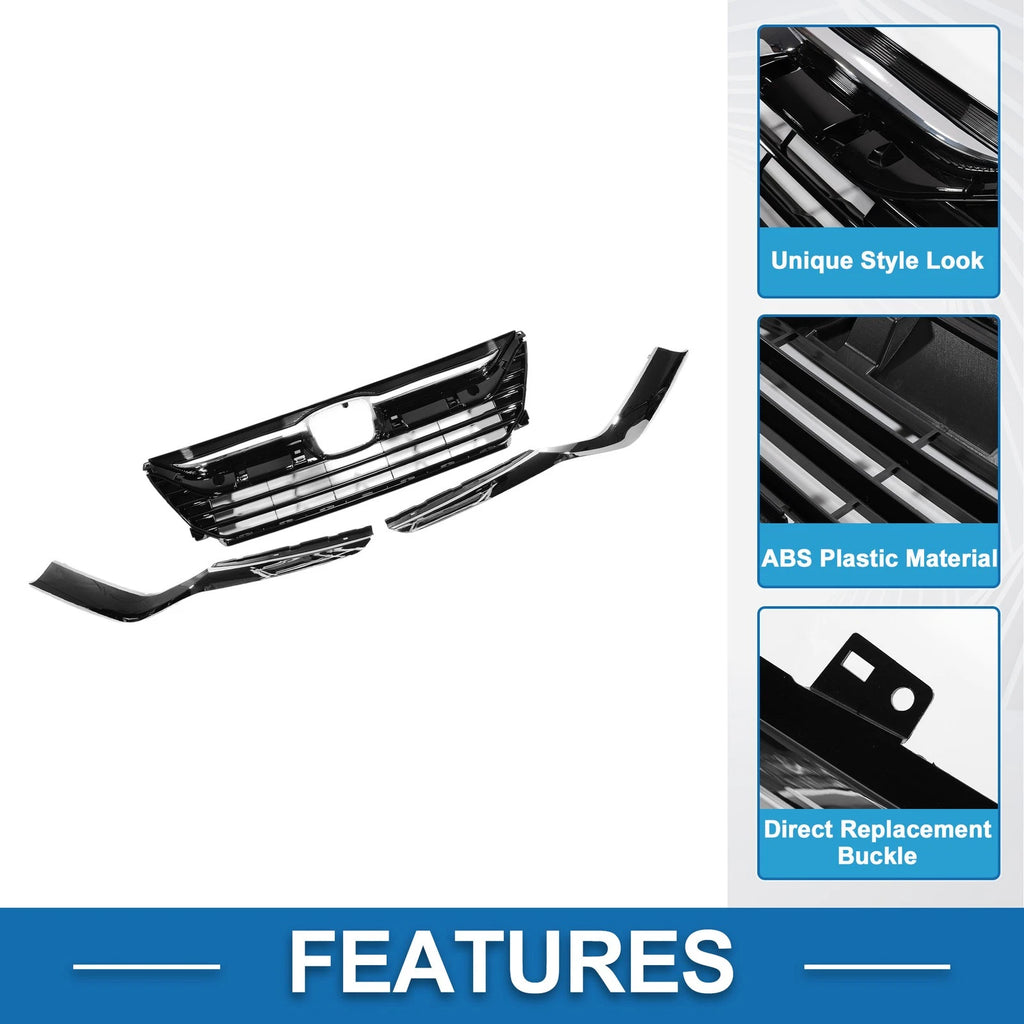 Front Hood Bumper Grille for Honda Odyssey (2018–2021) Chrome