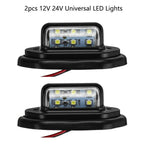 2Pcs LED License Plate Lights for Car Truck (12-24V)