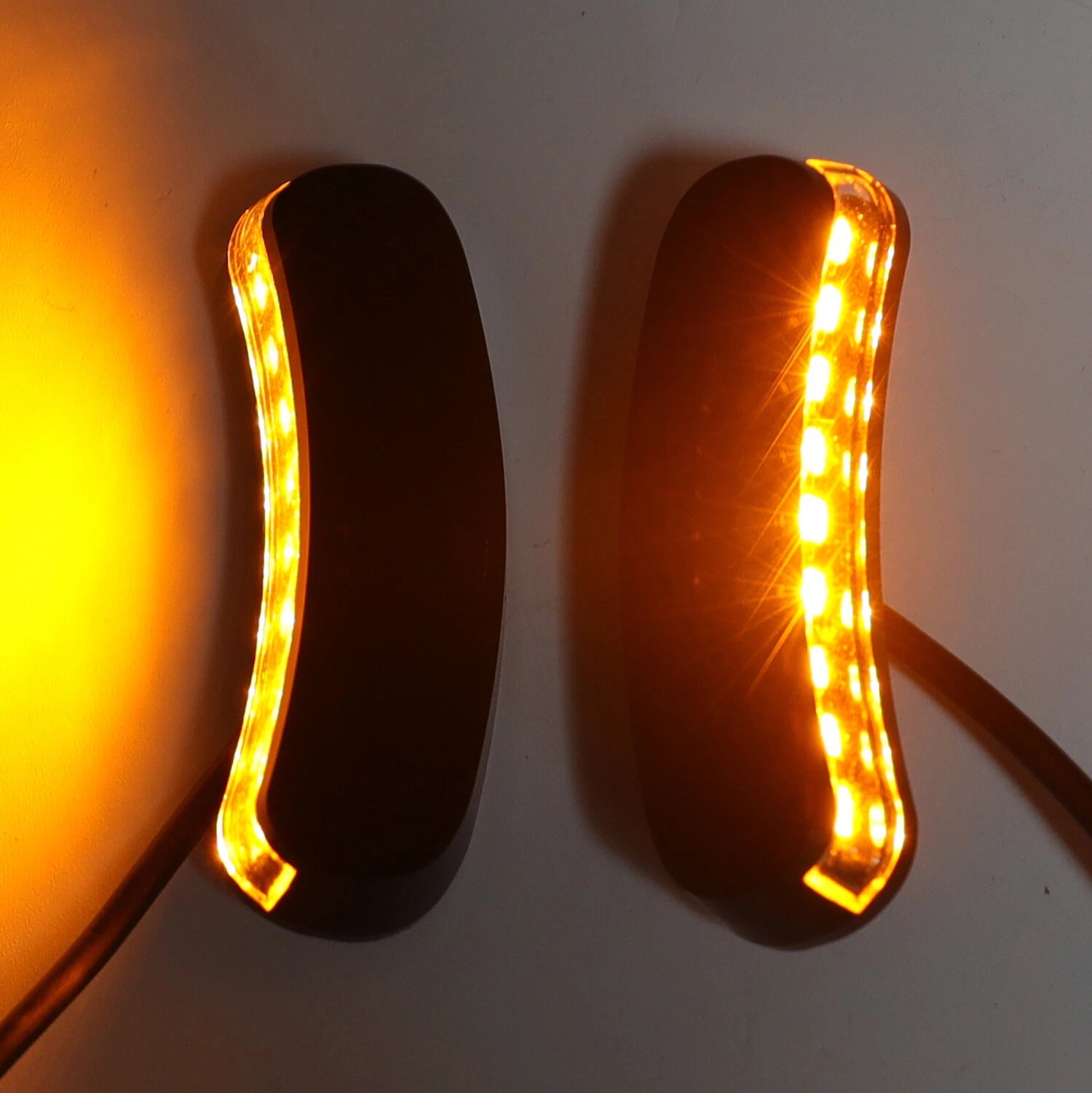 LED Signal Black Mirror Block Off Base Plates for Kawasaki Ninja ZX-10R (2011–2015)