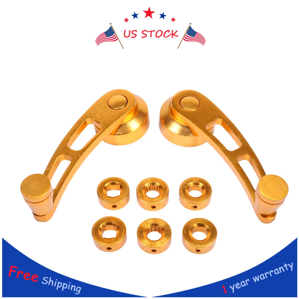 Set of 2 Aluminum Window Crank Handles for Universal Fit