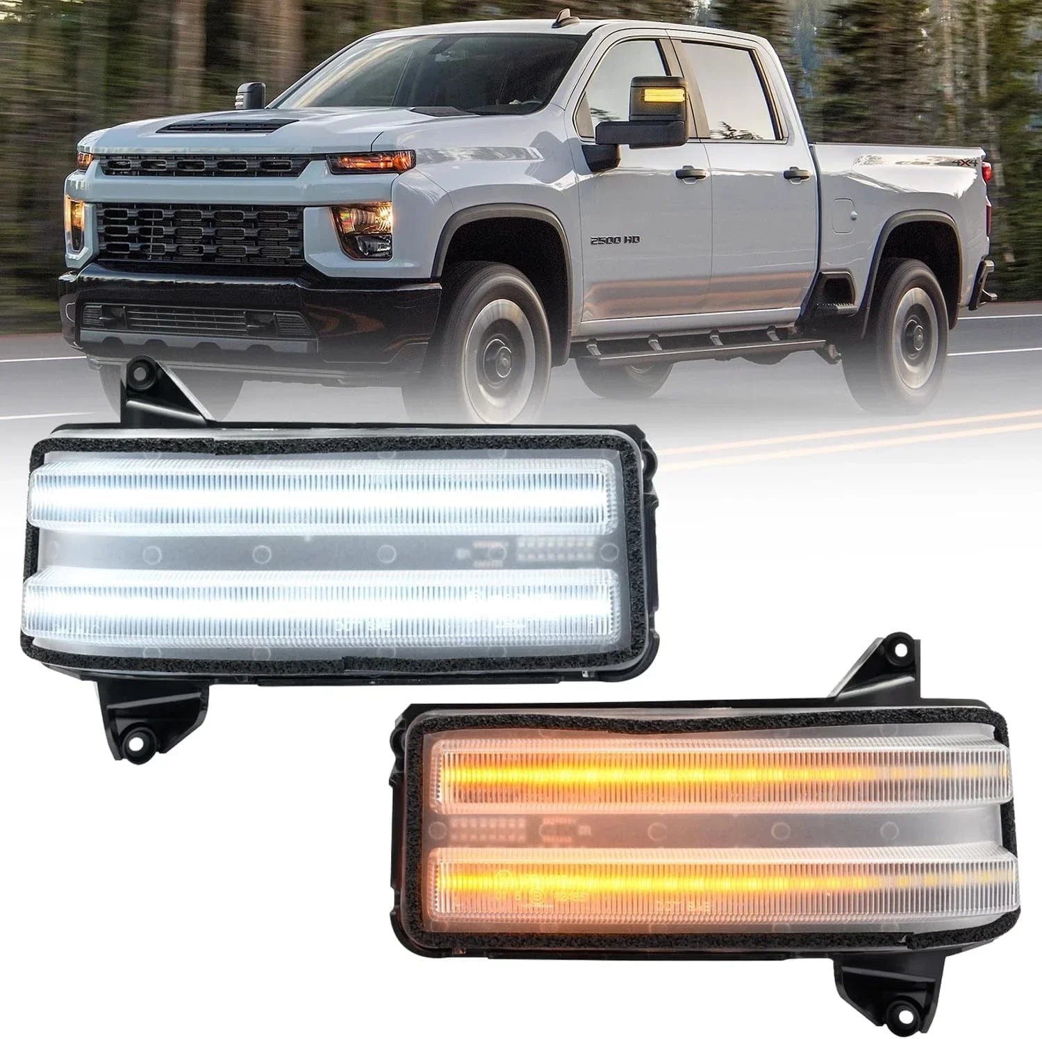 LED Sequential Mirror Turn Signal Light for Chevy/GMC 2500HD/3500HD (2020–2024)