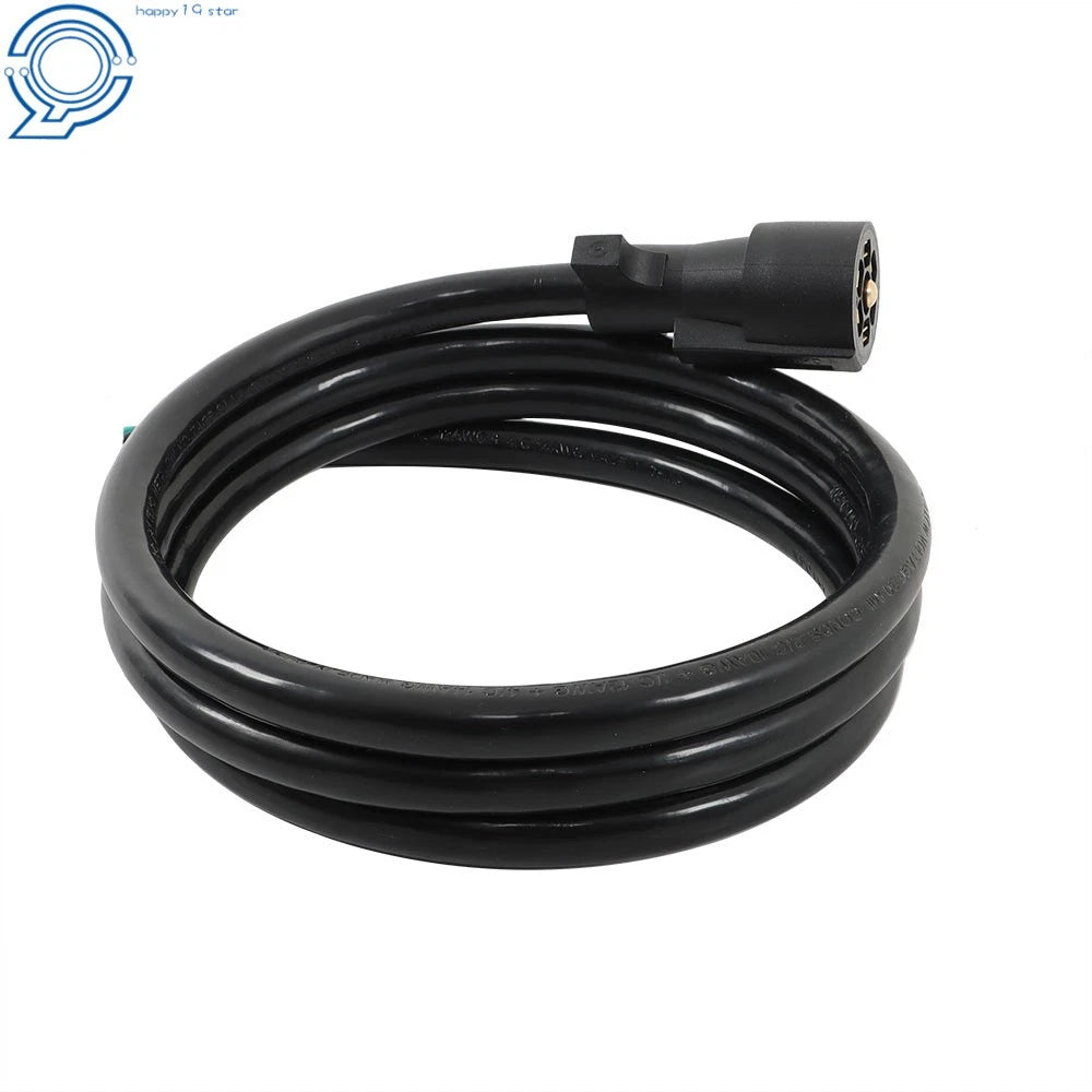 7 Way Plug Inline Trailer Cord for Heavy Duty Trailers (7 Feet)