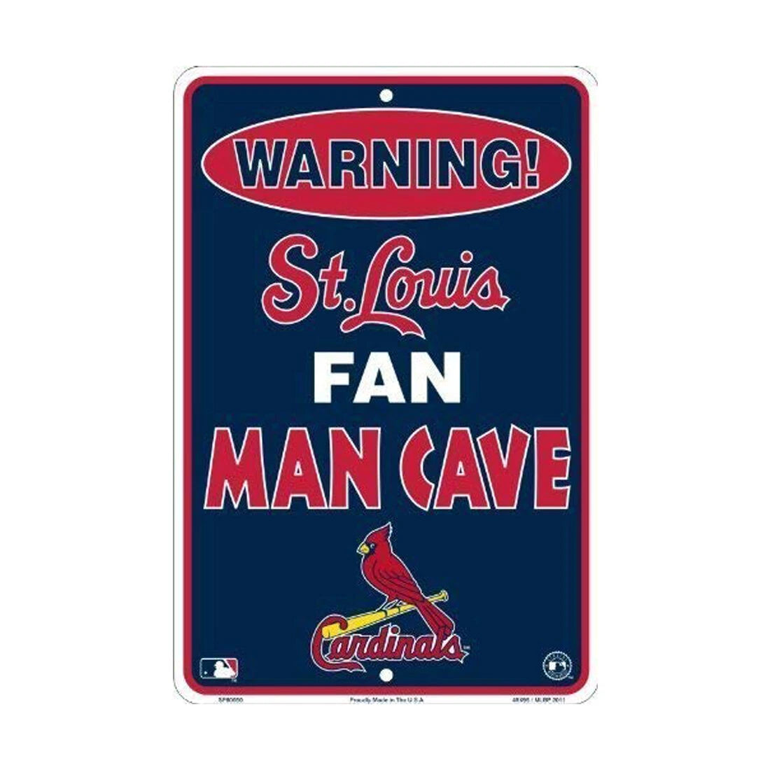 Metal Sign for St. Louis Cardinals Fan Cave (8 x 12)