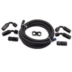 10 Feet Braided Fuel Oil Line with 6AN Hose End Fitting & Clamp Kit