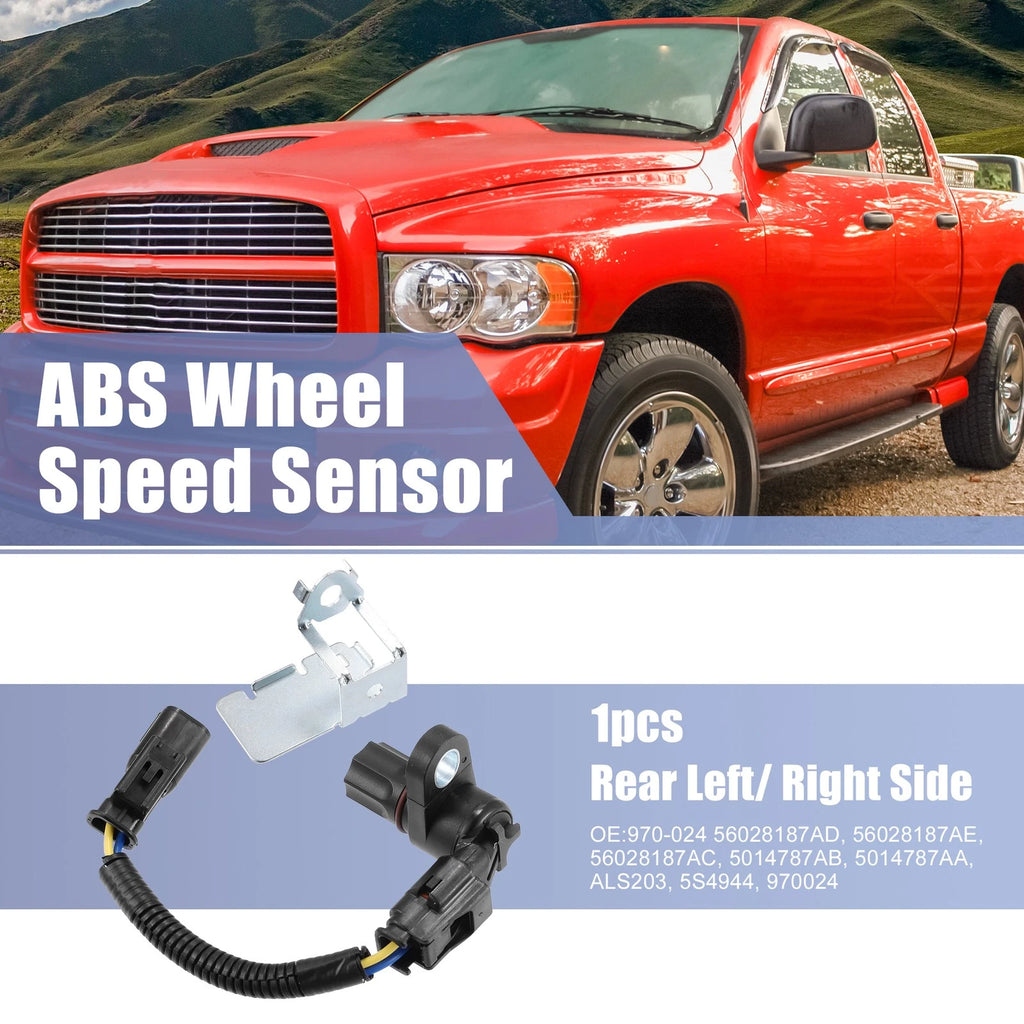 ABS Wheel Speed Sensor Set of 2 for Dodge Ram 1500 (1998–2005) 5014787AA