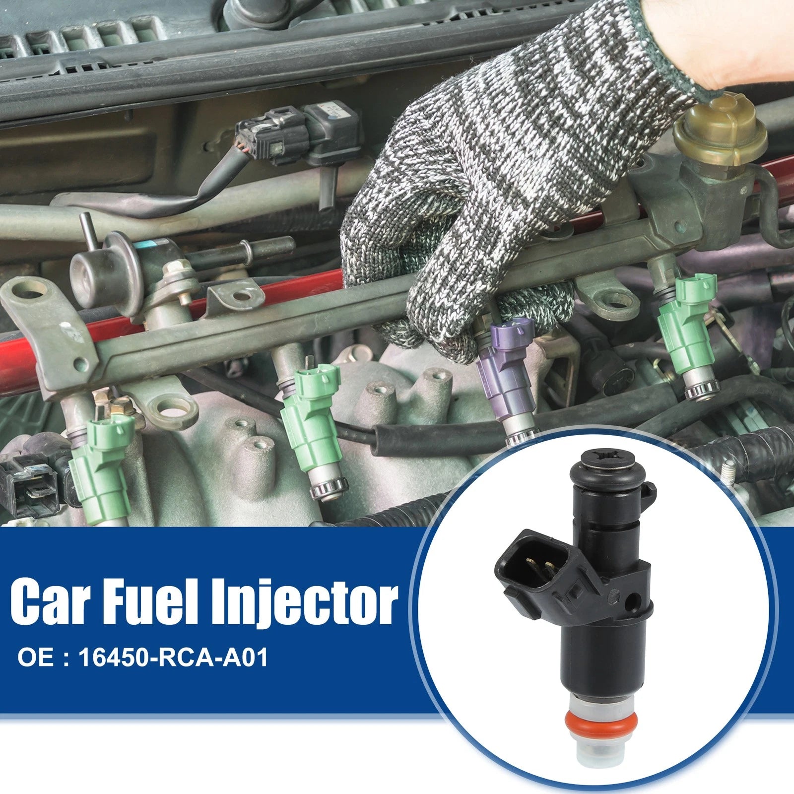 1pc Fuel Injector Nozzle for Honda Accord 3.0L V6 (2003–2007) 16450-RCA-A01