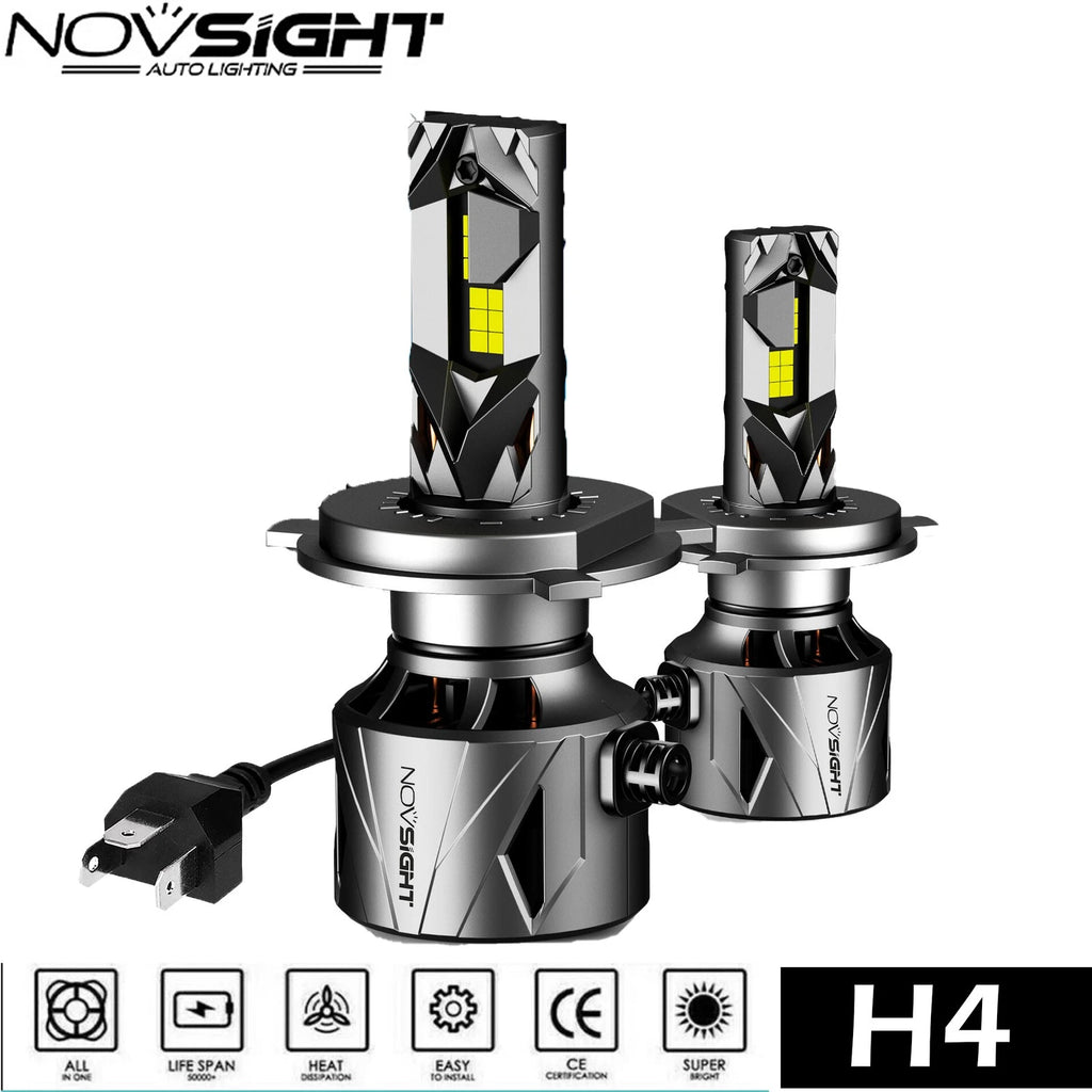 2X NOVSIGHT 9003 H4 LED Headlight Bulbs for High Low Beam (60000LM)