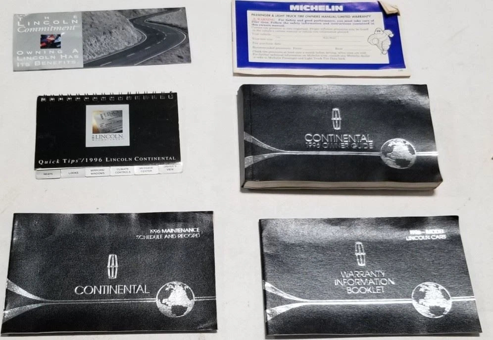 Owners Manual Set for Lincoln Continental (1996)