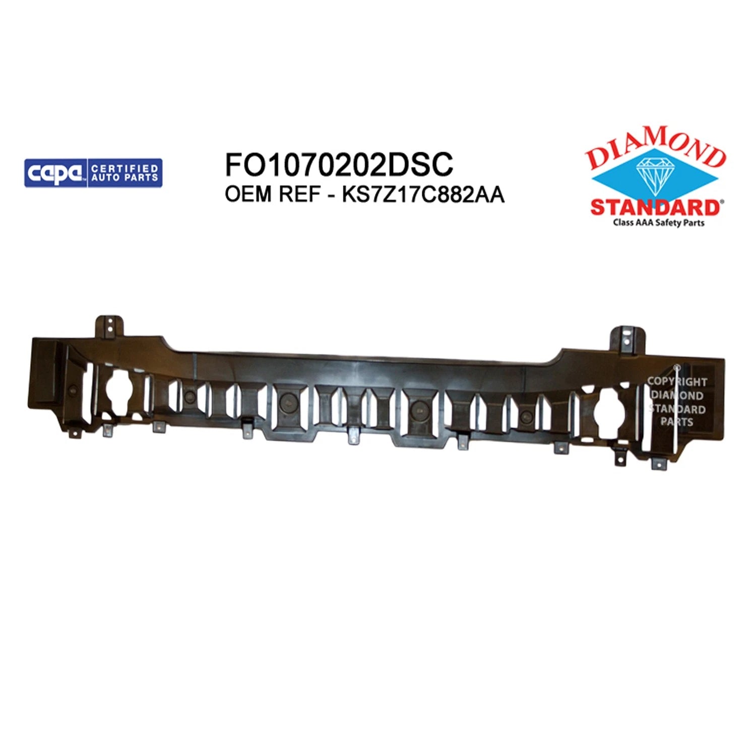 Replacement Polypropylene Front Bumper Impact Absorber for See Compatibility Chart