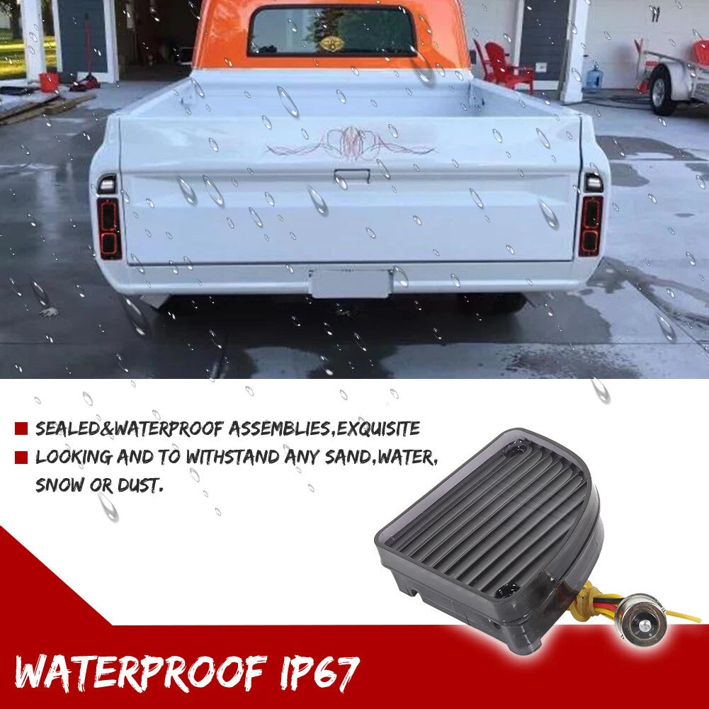 Smoked Reverse Back Up Tail Light Set for Chevrolet GMC Fleetside Pickup (1967–1972)