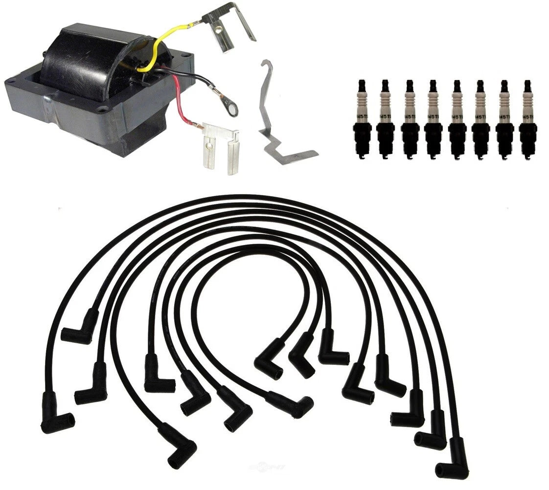 Ignition Wires & Spark Plugs Kit for Chevrolet Monza 5.0L V8 (1976)