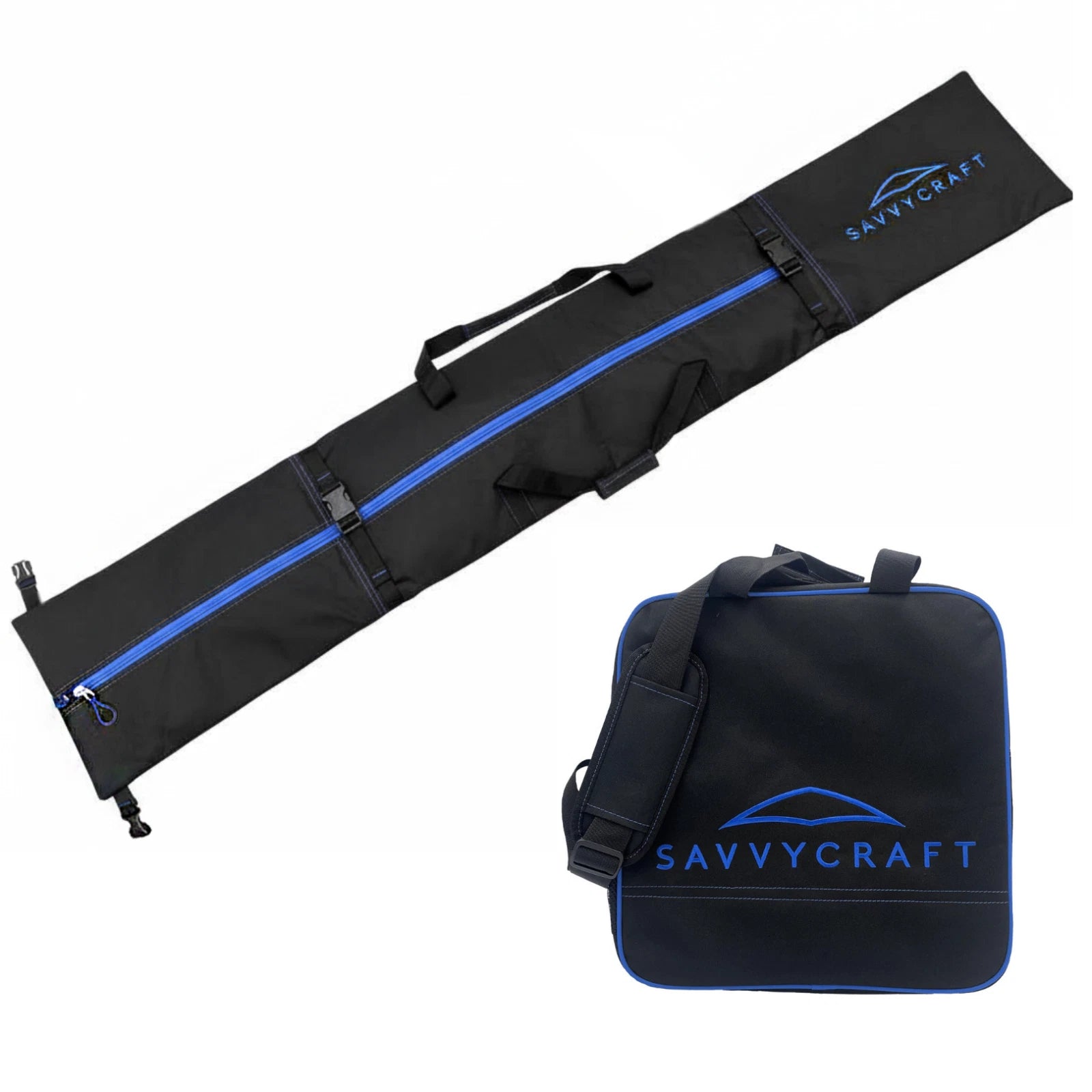Set of 2 Heavy Duty Waterproof Ski and Boot Bags for Travel