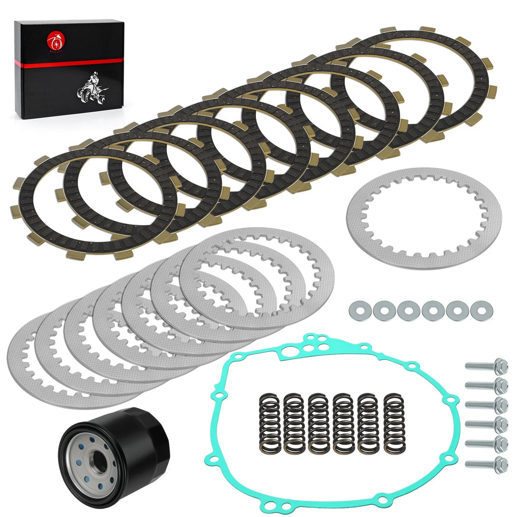 Clutch Friction Steel Plates Springs Gasket for Yamaha YZF-R6S (2006–2009)