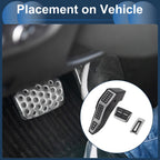 3X Automatic Foot Accelerator Pedal Covers for Volkswagen Golf 7 (2013–2019)