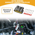 6 Pin Auto Wiring Harness Connector Plug for Nissan 