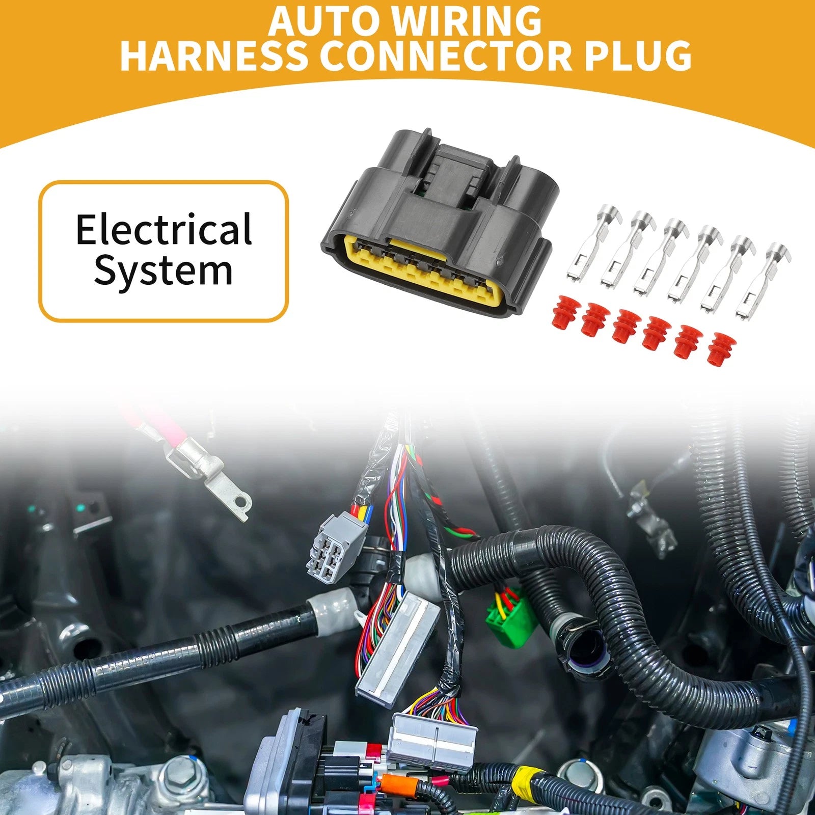 6 Pin Auto Wiring Harness Connector Plug for Nissan 