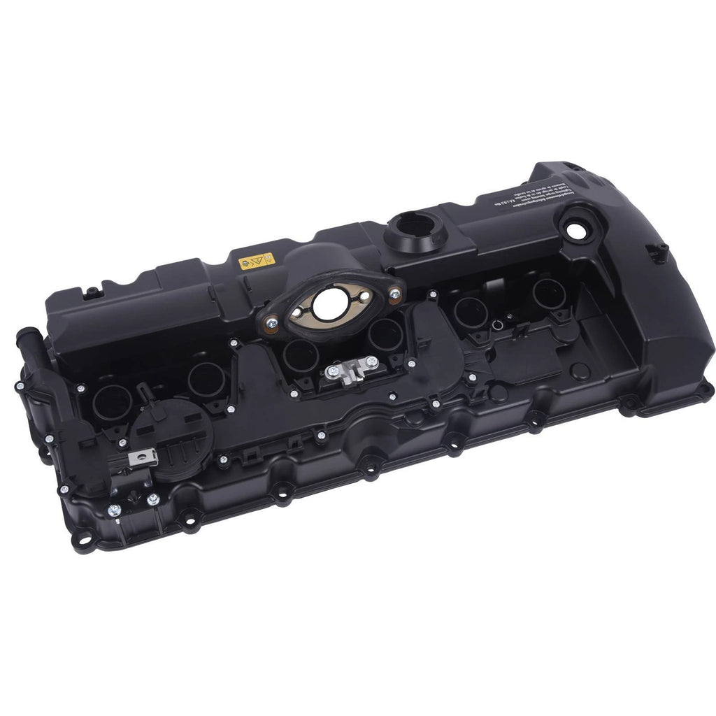 Black Aluminum Engine Valve Cover with Gasket for BMW 128i 328i 528i Z4 X3 (2008–2013)