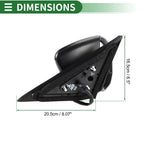 Right Side Door Mirror for Nissan Altima (2013–2018) Manual Folding Black