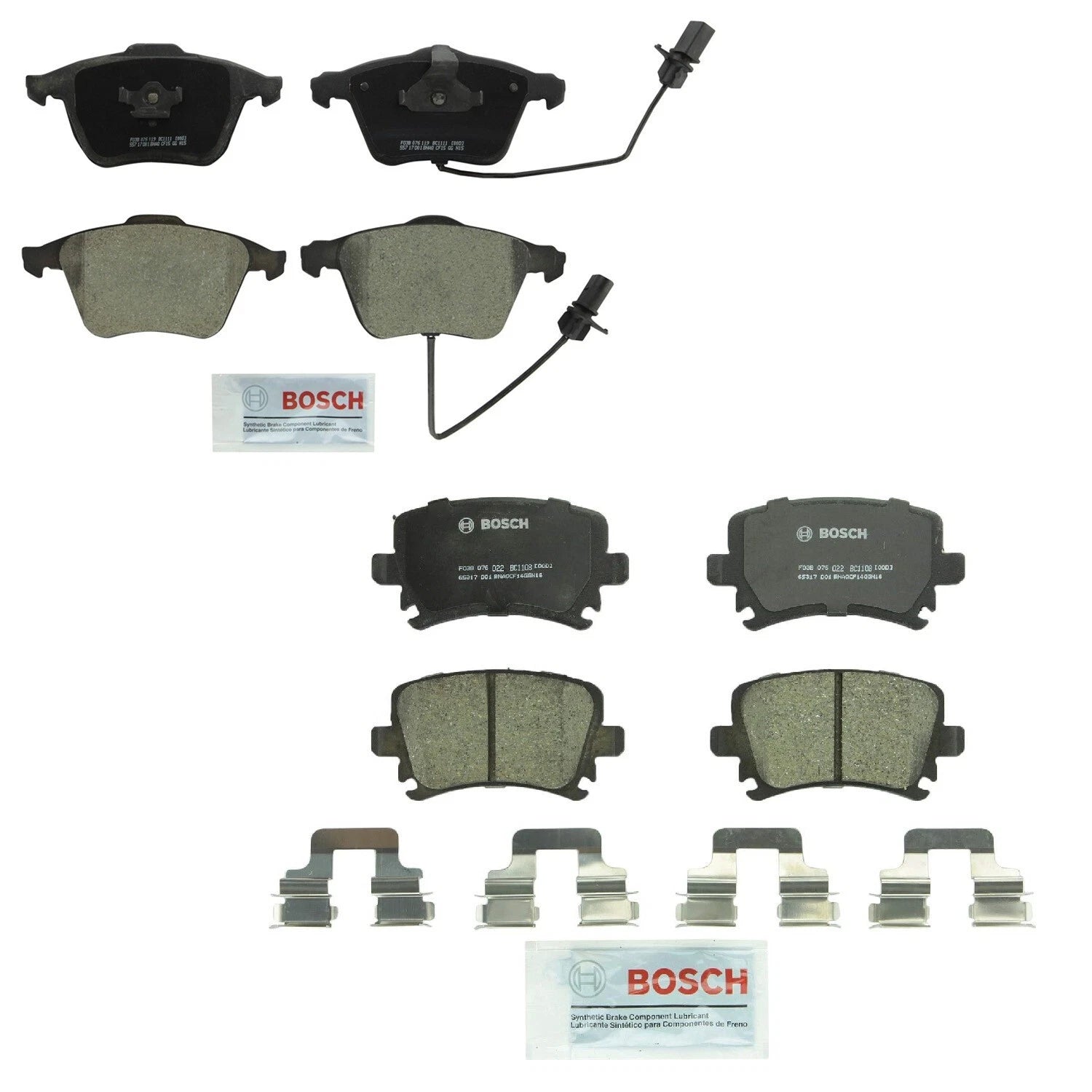 Bosch QuietCast Brake Pads Kit for Audi A4 A6 Quattro (2002–2008)