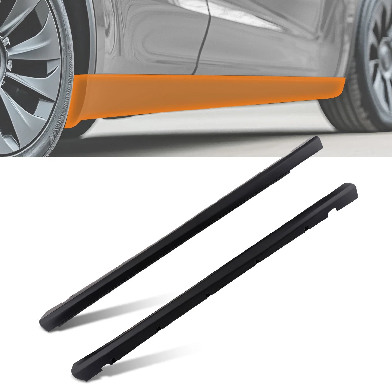 Body Panel Kit Extension 2PC for Dodge Charger (2011–2023) Black ABS Side Skirt