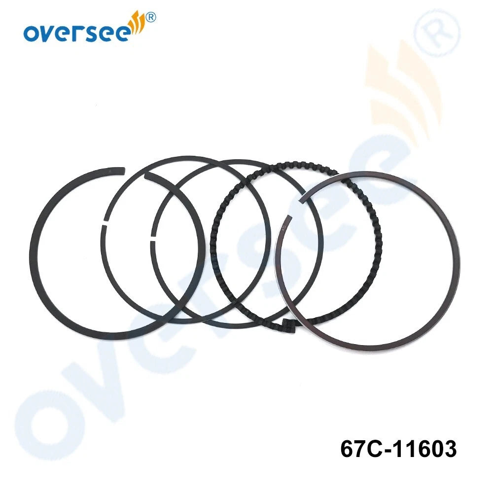 Piston Ring Set (STD) for Yamaha 20-70HP Outboard Engine (67C-11603, 67C116030000)